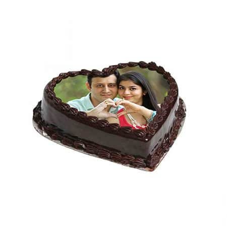 Heart Love Photo Cake