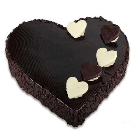 Heart Choco Chips Cake