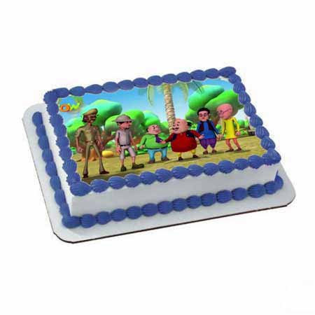 Order Motu Patlu Photo Cake Online | Motu Patlu on Cake | Motu Patlu Cake  Price Rs. 1399 - IndiaGiftsKart