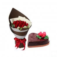Roses & Chocolate Cake