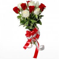 Red & White Roses Bouquet