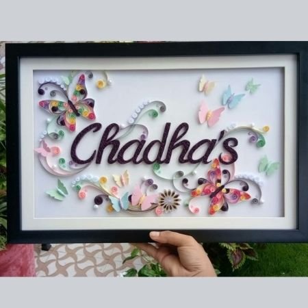 Quilled Name Plate